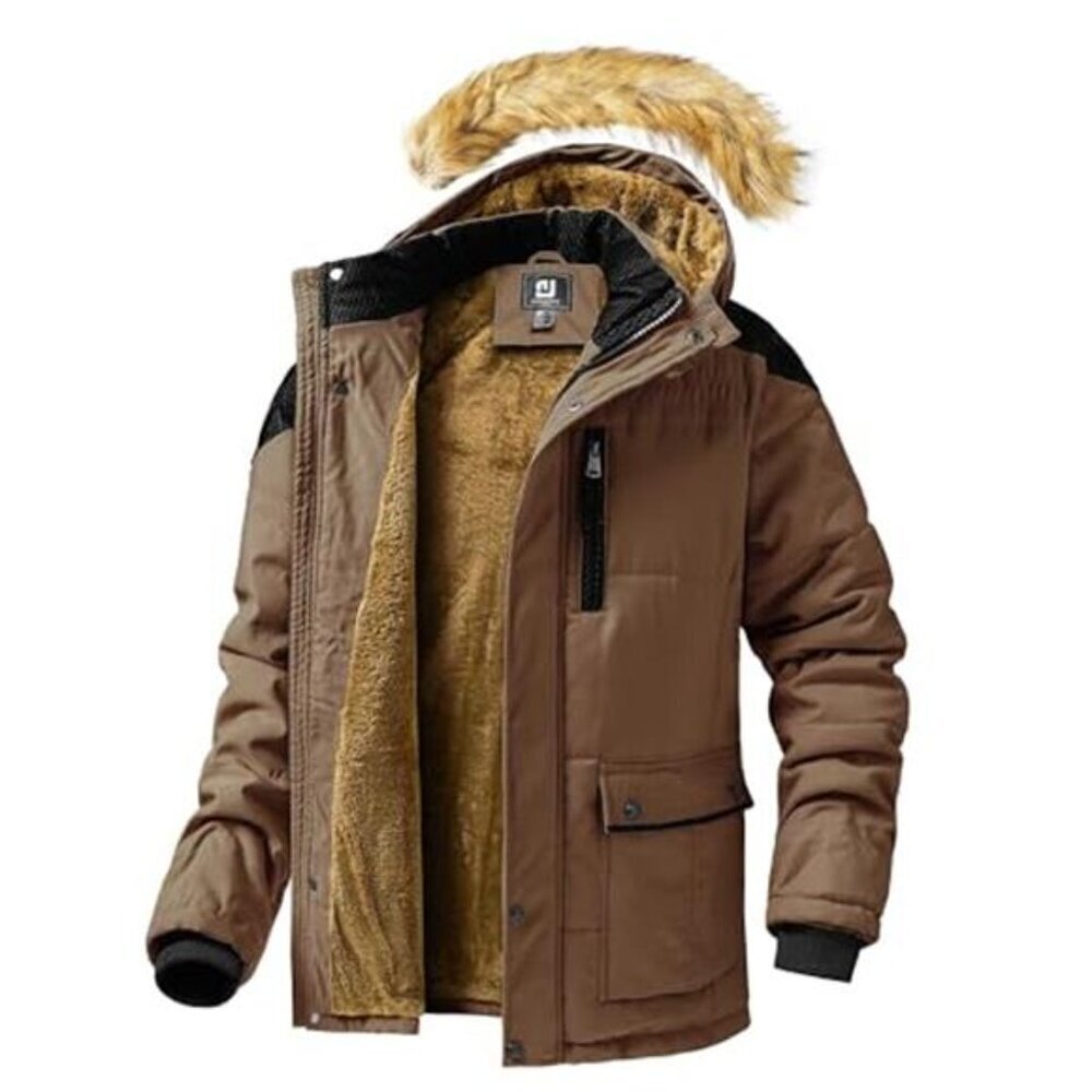 Windproof Winter Jacket Men Hooded Mountain Snow Coat